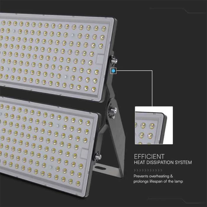 V-tac 500W LED prožektorius, juodas, 4000K, IP65