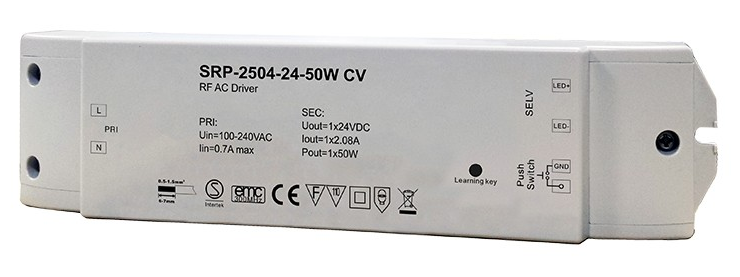50W 24V valdomas maitinimo šaltinis Easy RF LUXSONN LUX-2504-24-50W-CV