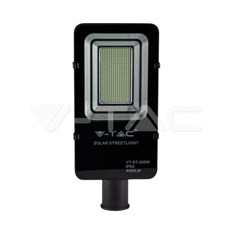 50W gatvės šviestuvas V-TAC su saulės baterija, 6000K, IP65