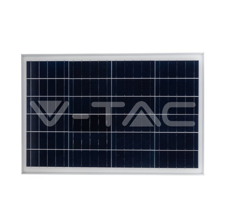 50W gatvės šviestuvas V-TAC su saulės baterija, 6000K, IP65