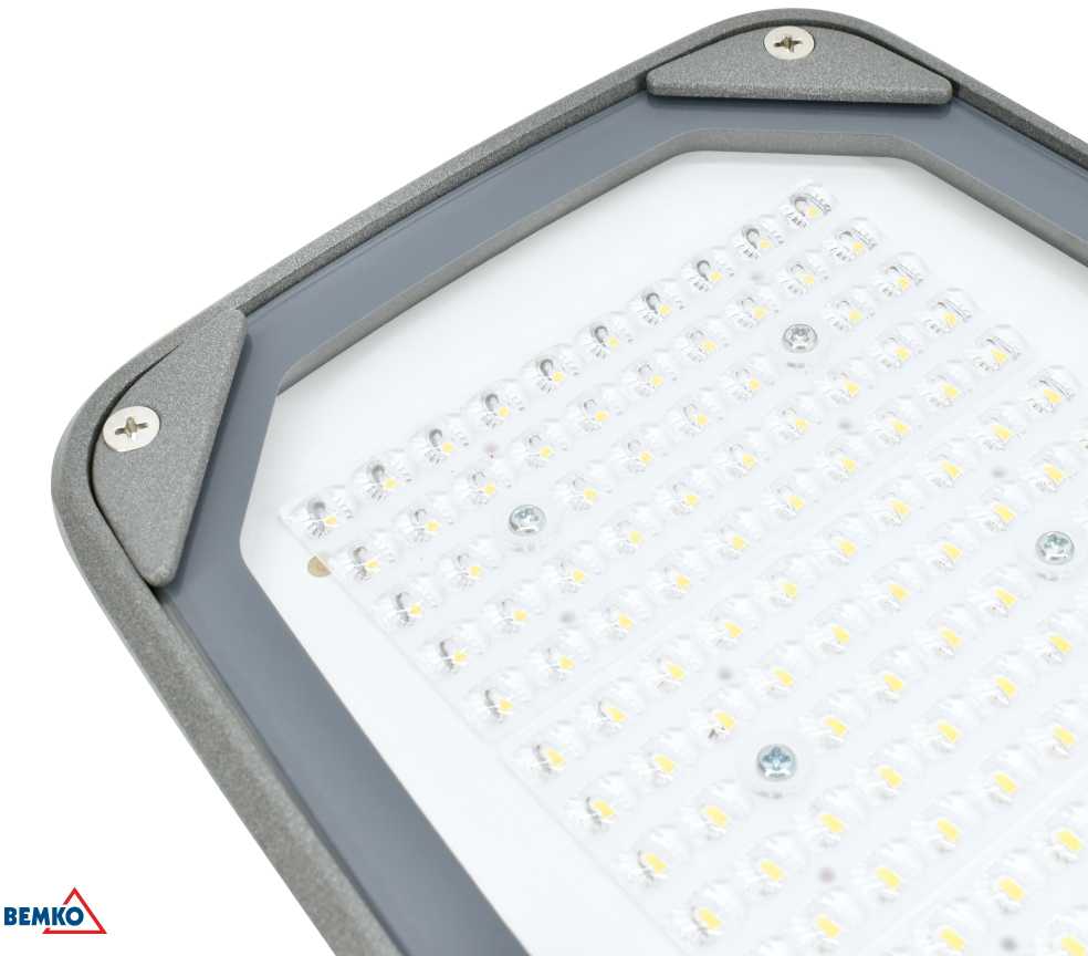 50W LED gatvės šviestuvas JAGER, pilkas, 4000K, IP66, 154°x80°