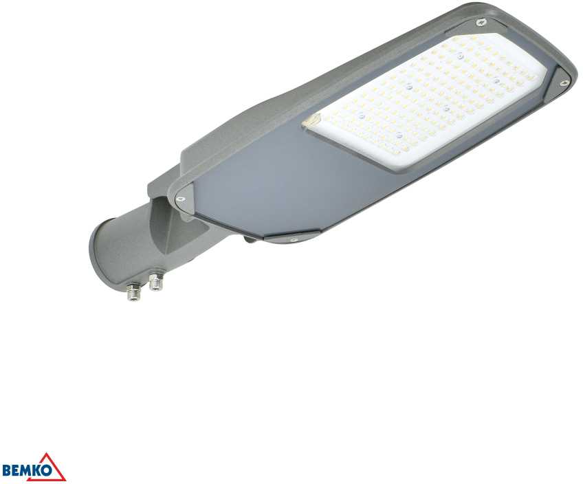 50W LED gatvės šviestuvas JAGER, pilkas, 4000K, IP66, 154°x80°