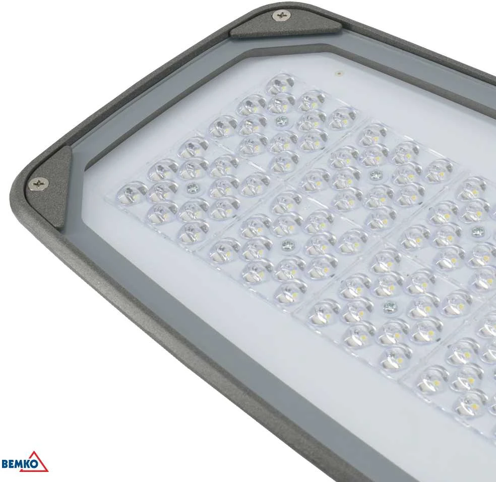 Bemko 50W LED gatvės šviestuvas JAGER, pilkas, 6000K, IP66
