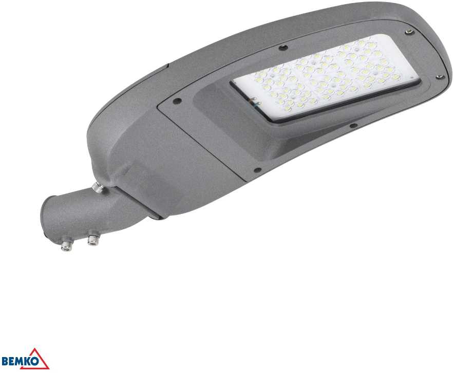 50W LED gatvės šviestuvas JASPER, pilkas, 4000K, IP66