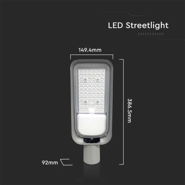 V-tac 50W LED gatvės šviestuvas, pilkas, 4000K