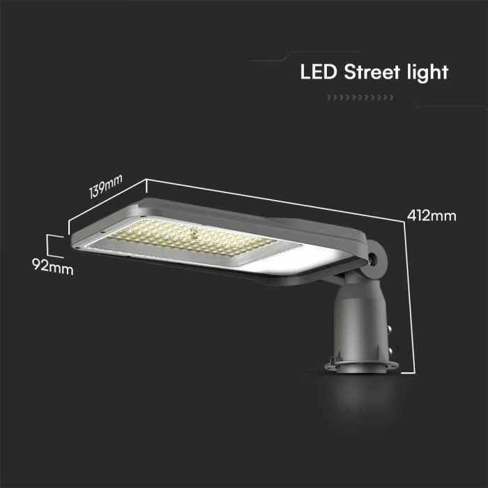 50W LED gatvės šviestuvas, pilkas, 6500K, SAMSUNG LED chip
