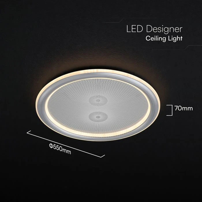 50W LED lubinis šviestuvas, pilkas, 3000-6500K, dimeriuojamas