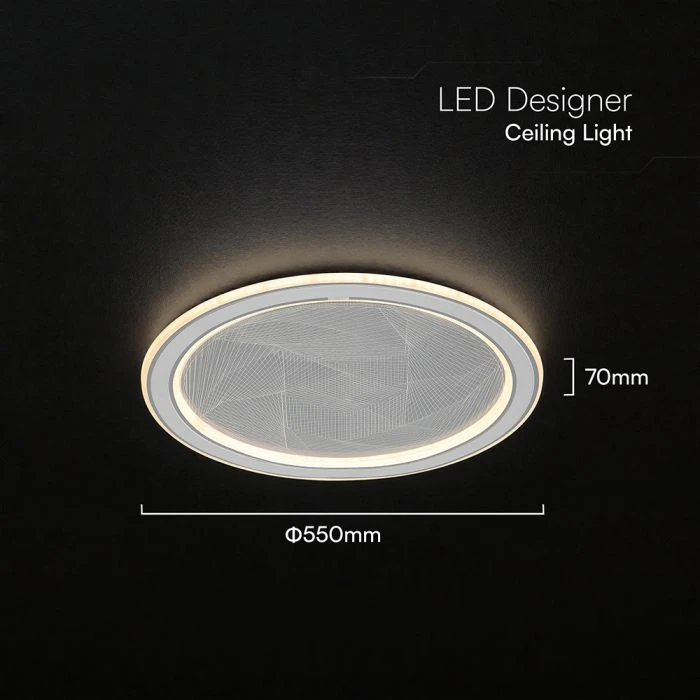 50W LED lubinis šviestuvas, pilkas, 3000-6500K, dimeriuojamas