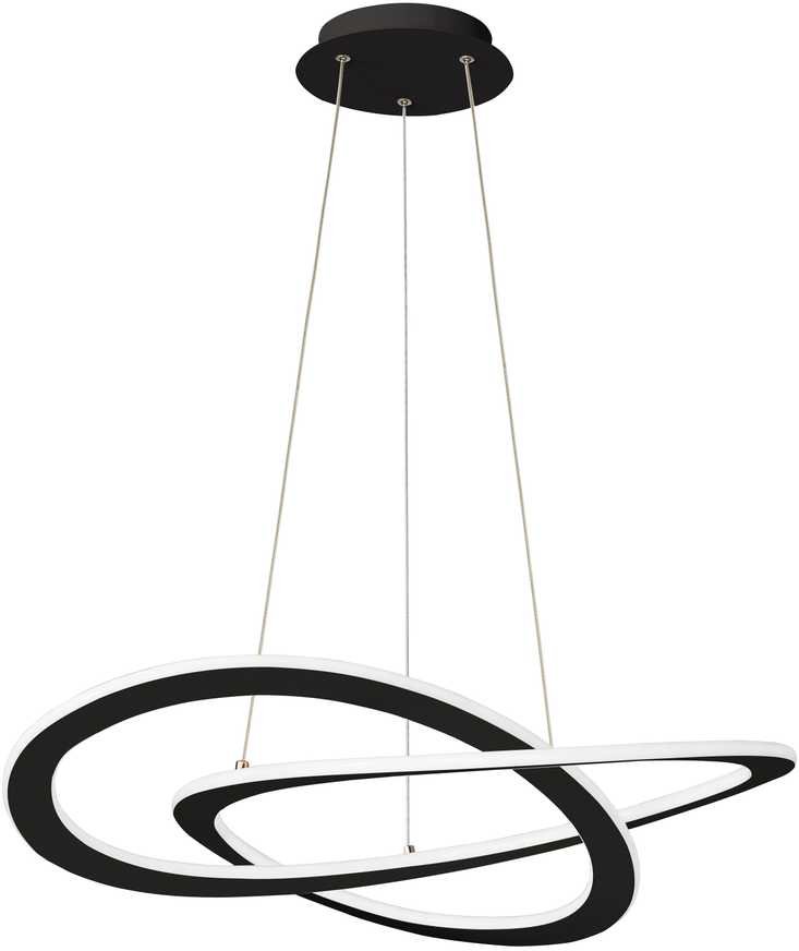 50W LED pakabinamas šviestuvas CHARLIE, juodas, 3000K, 4235800