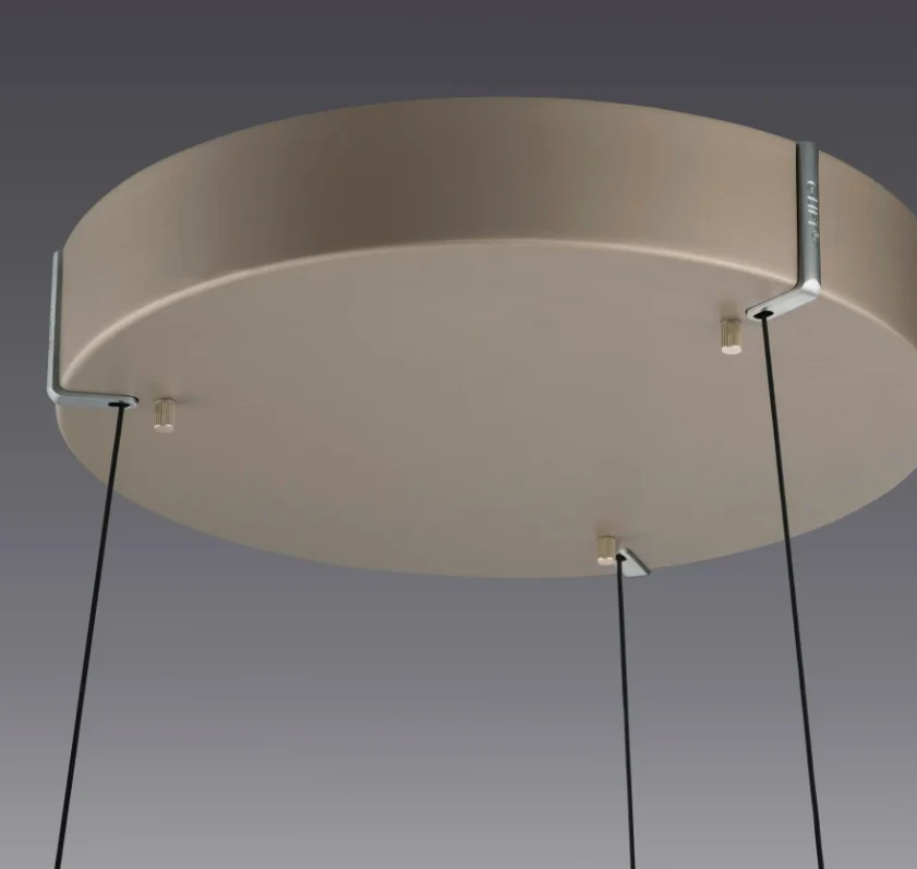 50W LED pakabinamas šviestuvas E-LOOP, bronzos sp., 2700-5000K, dimeriuojamas, 50cm, reguliuojamo aukščio