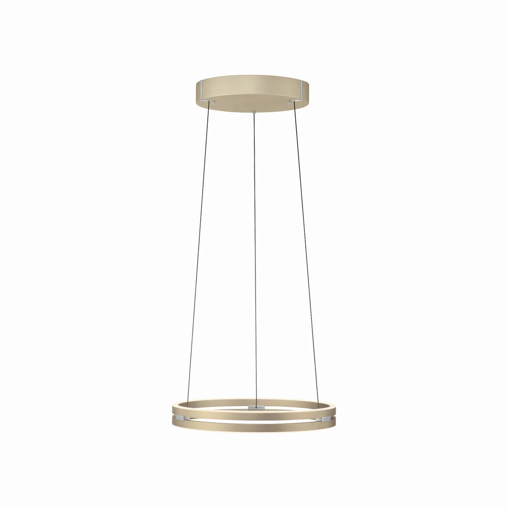50W LED pakabinamas šviestuvas E-LOOP, žalvario sp., 2700-5000K, dimeriuojamas, 50cm, reguliuojamo aukščio