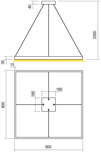 50W LED pakabinamas šviestuvas FEBE, matinės aukso sp., 4000K, dimeriuojamas, 01-2908