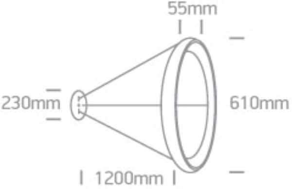 50W LED pakabinamas šviestuvas, juodas, 2700/3000/4000K, dimeriuojamas, 61cm, 62144NB/B/V