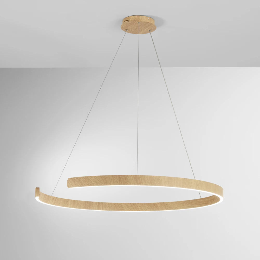 50W LED pakabinamas šviestuvas NAVEL, medžio sp., CCT
