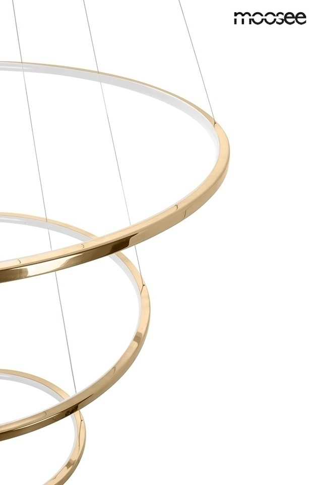 50W LED pakabinamas šviestuvas RING SLIM S, aukso sp., 3000K