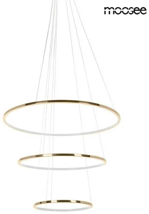 50W LED pakabinamas šviestuvas RING SLIM S, aukso sp., 3000K