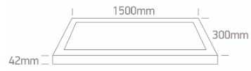 50W LED paviršinė panelė, balta, 150x30cm, CCT, 62150BRU/W/V