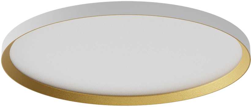 50W LED paviršinis/pakabinamas šviestuvas DAMA, baltas/aukso sp., 3000/4000/5000K, 60cm, 01-3747