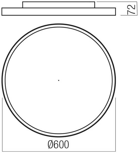 50W LED paviršinis/pakabinamas šviestuvas DAMA, baltas, 3000/4000/5000K, 60cm, 01-3743