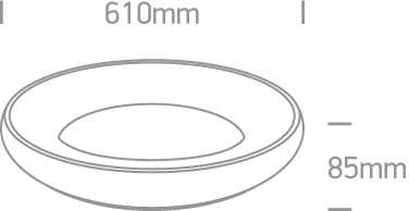 Lubinis šviestuvas 50W LED plafonas, juodas, 2700/3000/4000K, 120°, dimeriuojamas, 62144N/B/V