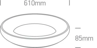 Lubinis šviestuvas 50W LED paviršinis šviestuvas, matinės žalvario sp., 3000K, IP20, 62144N/BBS/W
