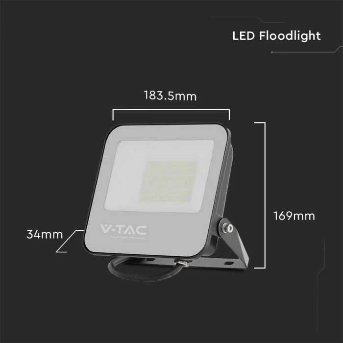 Samsung 50W LED prožektorius, juodas, 4000K, 160lm/W
