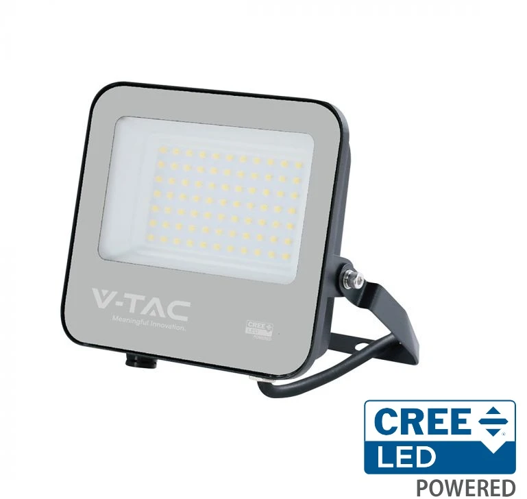 V-tac 50W LED prožektorius, juodas, 6500K, CREE LED chip