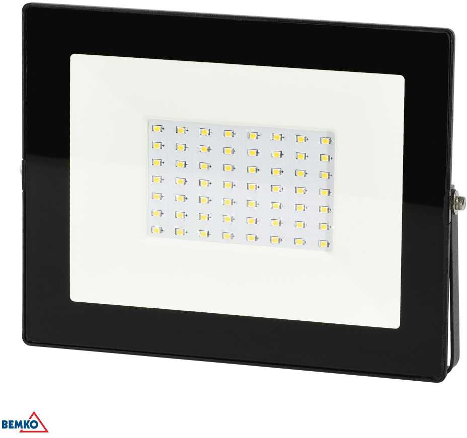50W LED prožektorius KASTEL, juodas, 4000K, IP65, 120°