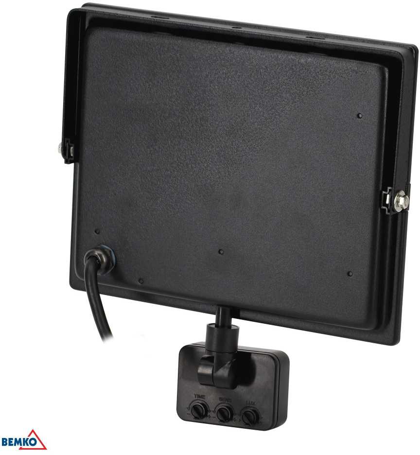 50W LED prožektorius su judesio davikliu KASTEL, juodas, 4000K, IP65, 120°