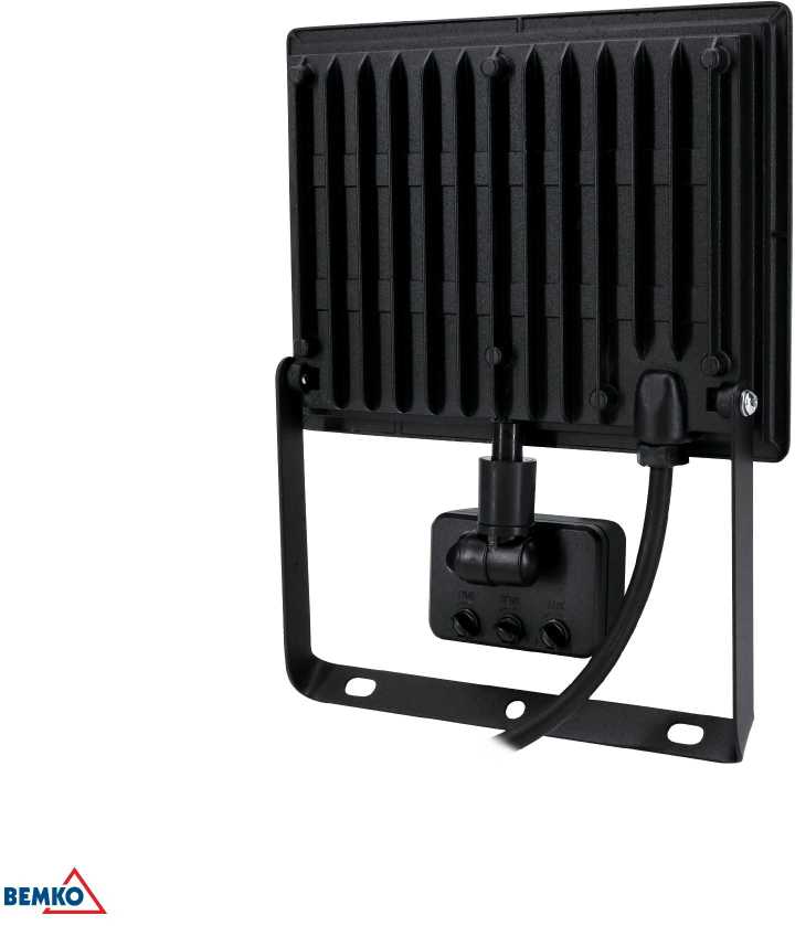 Kafler 50W LED prožektorius su judesio davikliu KASTEL, juodas, 6500K, IP65