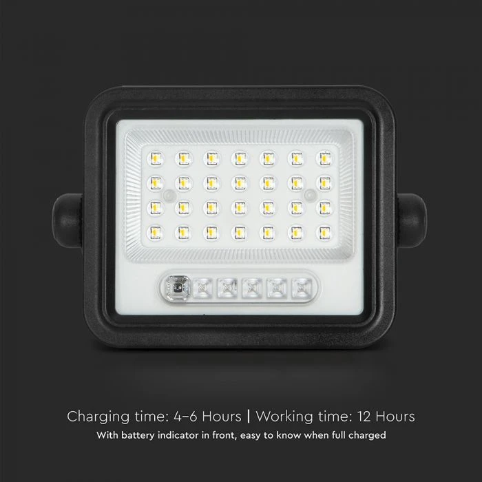 50W LED prožektorius su saulės baterija, juodas, 2000-8000K, dimeriuojamas