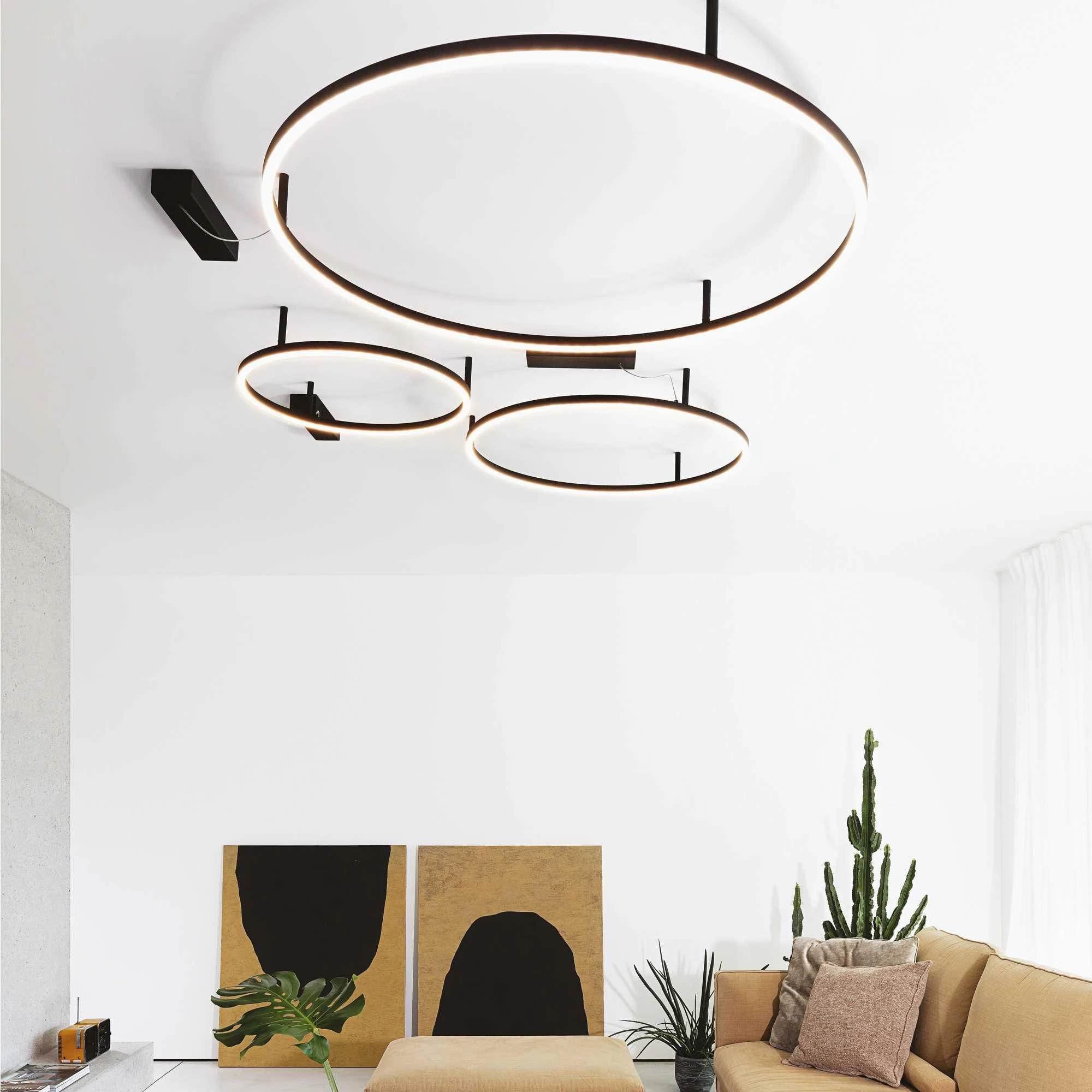 Ideal Lux Lubinis šviestuvas Oracle Slim Pl D090 Round Bk 3000K