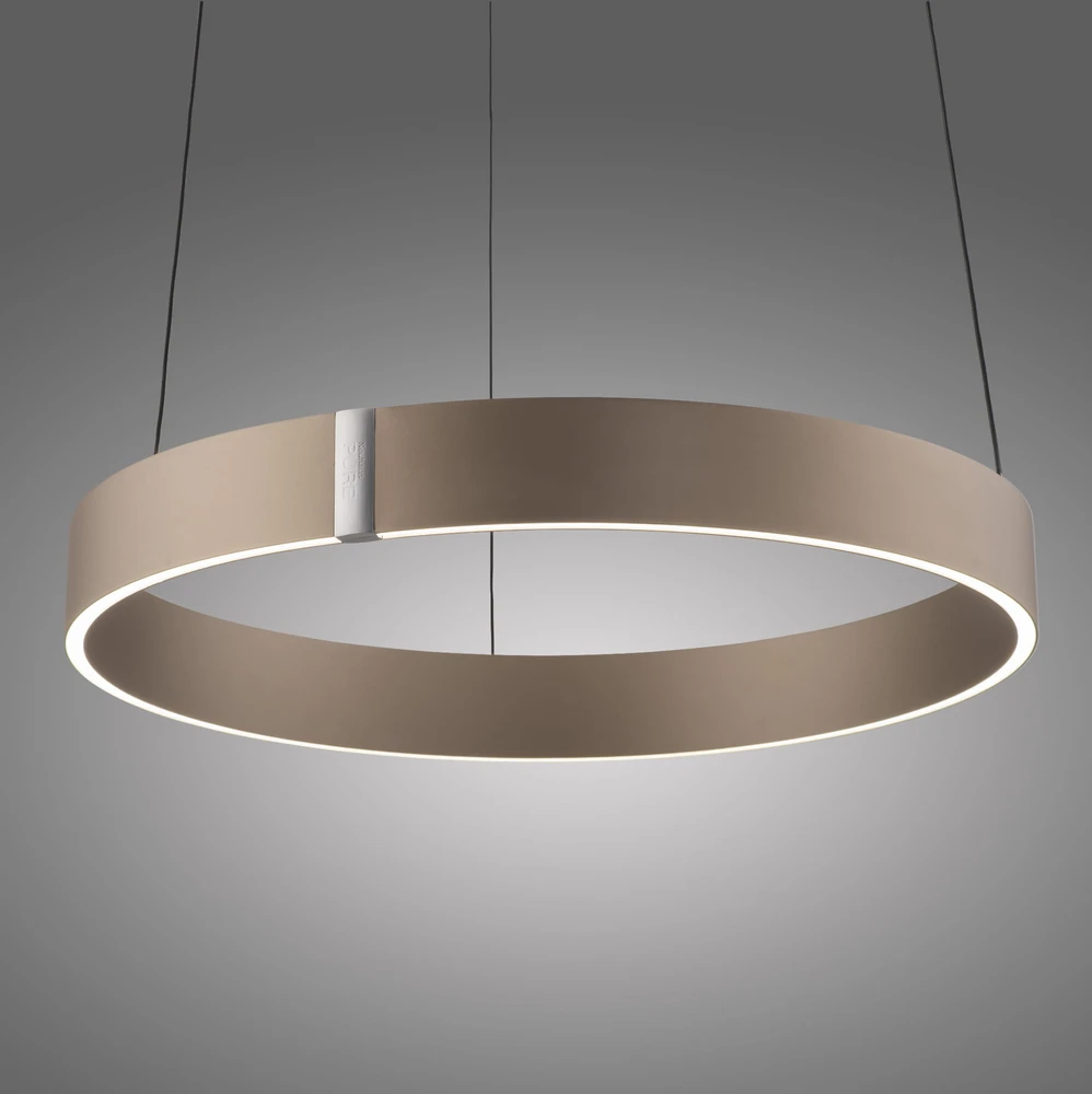 51W LED pakabinamas šviestuvas E-CLIPSE, bronzos sp., 2700-5000K, dimeriuojamas, 50cm, reguliuojamo aukščio
