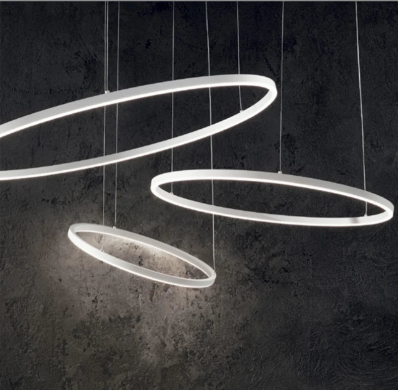 Pakabinamas šviestuvas Ideal Lux Žiedo Formos šviestuvas Oracle Slim D90 Round Wh 4000K