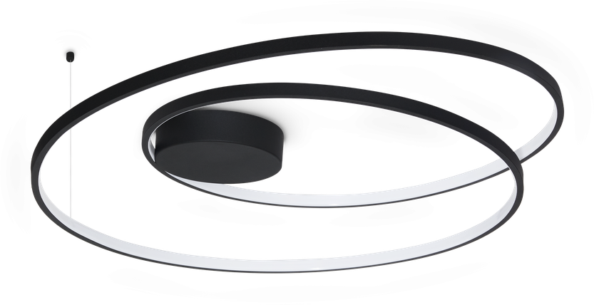 52W LED lubinis šviestuvas OZ, juodas, 3000K, 365053