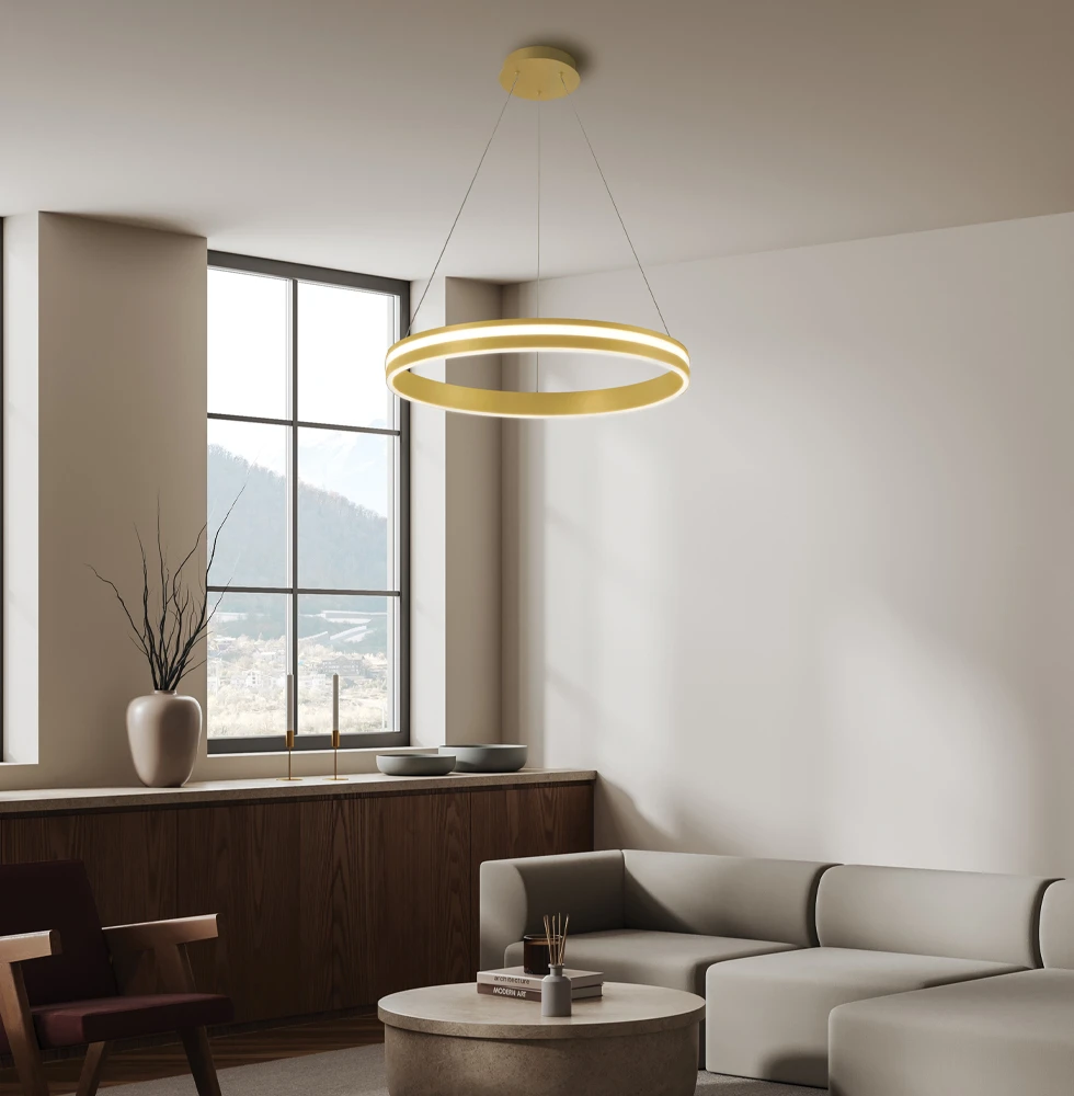 52W LED pakabinamas šviestuvas NESOS, aukso sp., 3000K, 4326001