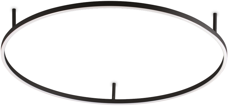 53W LED lubinis šviestuvas ORACLE SLIM, juodas, 4000K, 341989