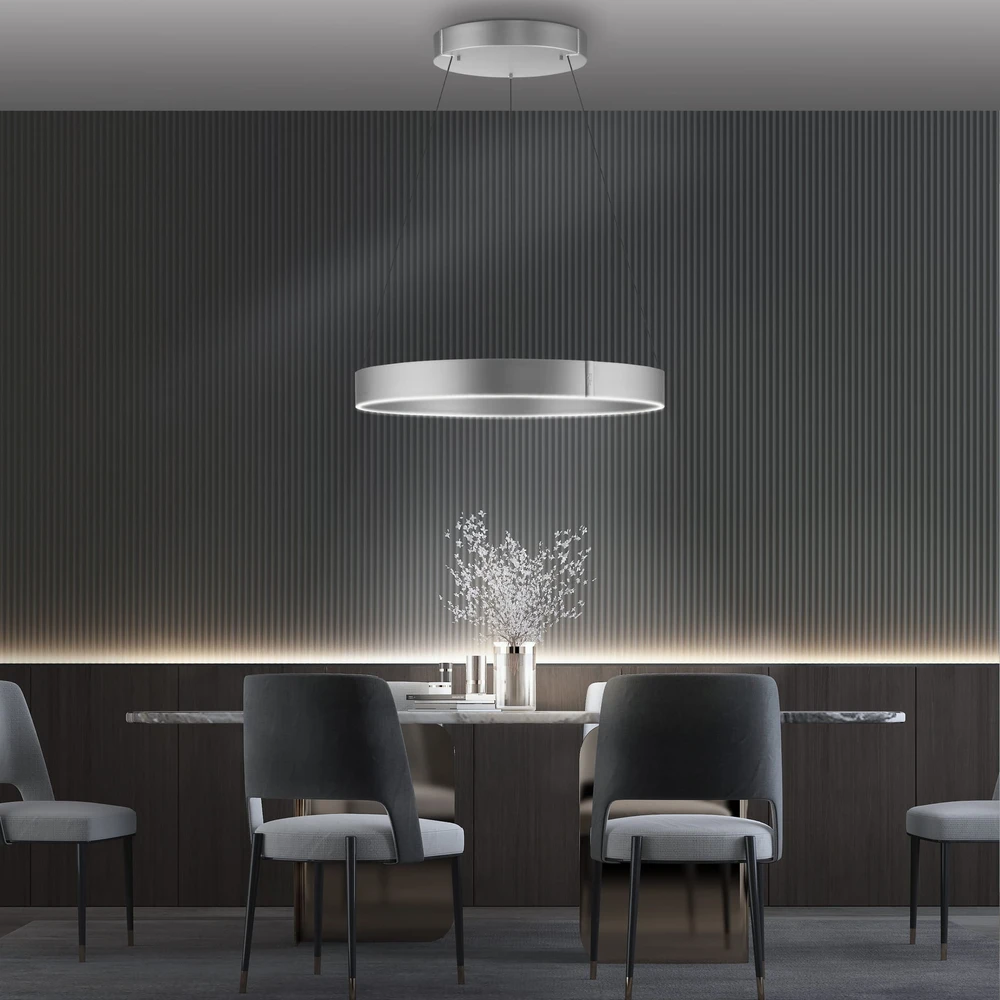 53W LED pakabinamas šviestuvas E-CLIPSE, aliuminio sp., 2700-5000K, dimeriuojamas, 70cm, reguliuojamo aukščio