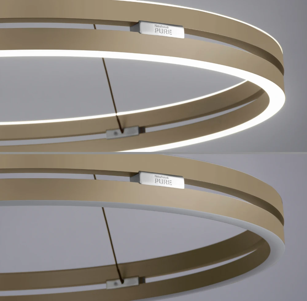 53W LED pakabinamas šviestuvas E-LOOP, bronzos sp., 2700-5000K, dimeriuojamas, 70cm, reguliuojamo aukščio