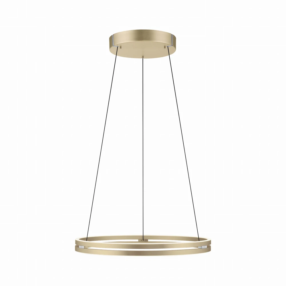 53W LED pakabinamas šviestuvas E-LOOP, žalvario sp., 2700-5000K, dimeriuojamas, 70cm, reguliuojamo aukščio