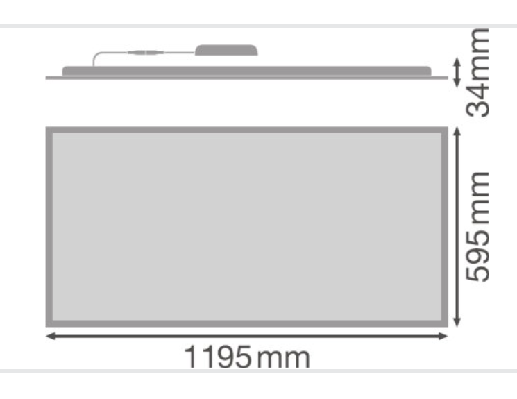 Ledvance 53W LED panelė PANEL COMPACT, 120x60cm, balta, 4000K, 90°