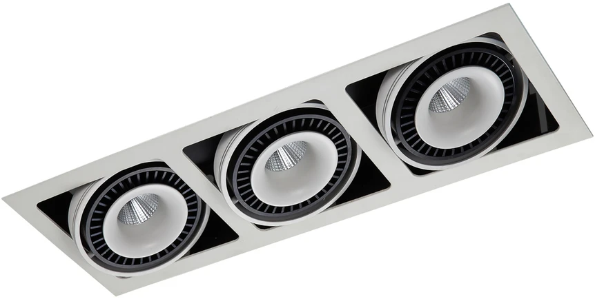 54W LED įleidžiamas šviestuvas ALESSO, baltos/juodos sp., 3000K