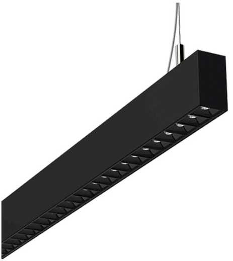 54W LED linijinis paviršinis/pakabinamas šviestuvas FX35-P, juodas, 3000K