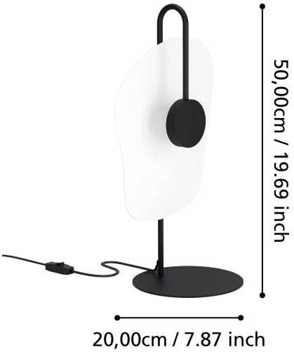 5,4W LED stalo šviestuvas LARDERIA, juodu korpusu, 3000K