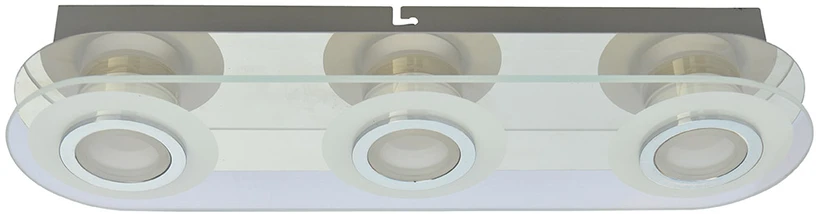 5,5W LED lubinis šviestuvas FLAVIO, chromo/baltos sp./skaidrus, 3000K