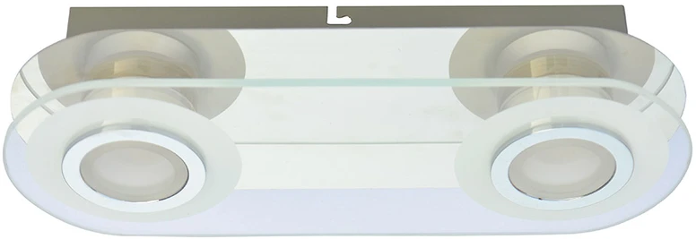 5,5W LED lubinis šviestuvas FLAVIO, chromo/baltos sp./skaidrus, 3000K