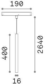 5,5W LED pakabinamas šviestuvas į magnetinę sistemą EGO, juodas, 3000K, 48V, 332451