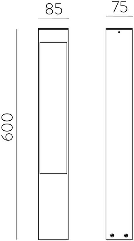 5,5W LED pastatomas lauko šviestuvas NYRA, antracito sp., 2700K, IP65, H2087190GR