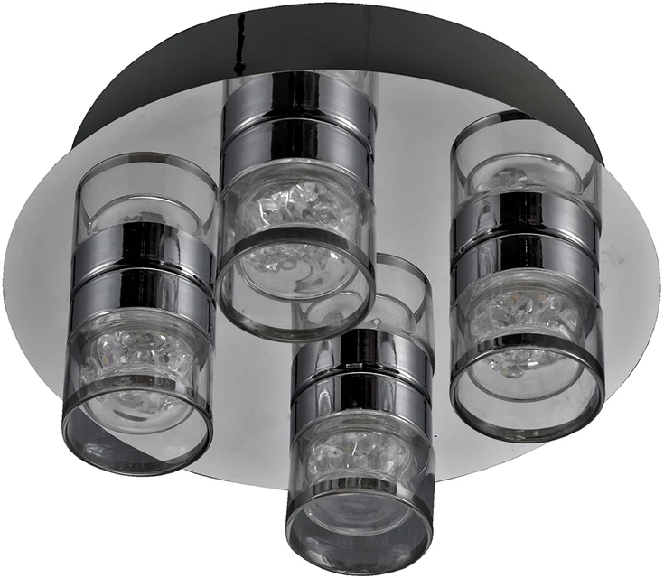 Lubinis šviestuvas 5,5W LED paviršinis šviestuvas MARC, chromo sp./skaidrus, 3000K