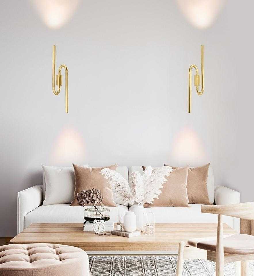5,5W LED sieninis šviestuvas MACAROON, aukso sp., 3000K